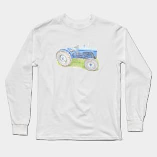 Blue Classic Tractor Long Sleeve T-Shirt